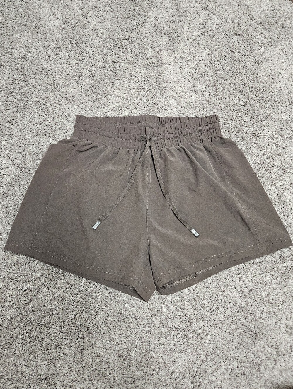 Mono B Olive-Brown Athletic Drawstring Shorts